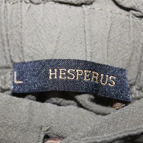 Hesperus Paper Bag Cargo Olive Green Full Button Down Skirt - Picture 5 of 5